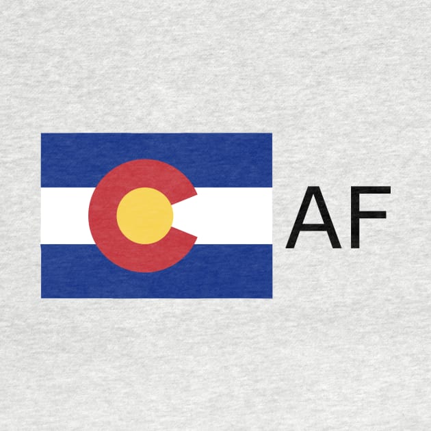 Colorado Flag State Outline AF (black) by Big Term Designs